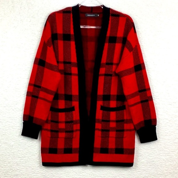 Womens Size Medium Plaid Open Cardigan, by Merokeety.. - Picture 1 of 7